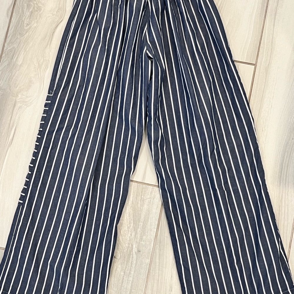 Tulip Brand Lightweight Cotton Striped Cropped Pants Sz XS - Picture 3 of 12